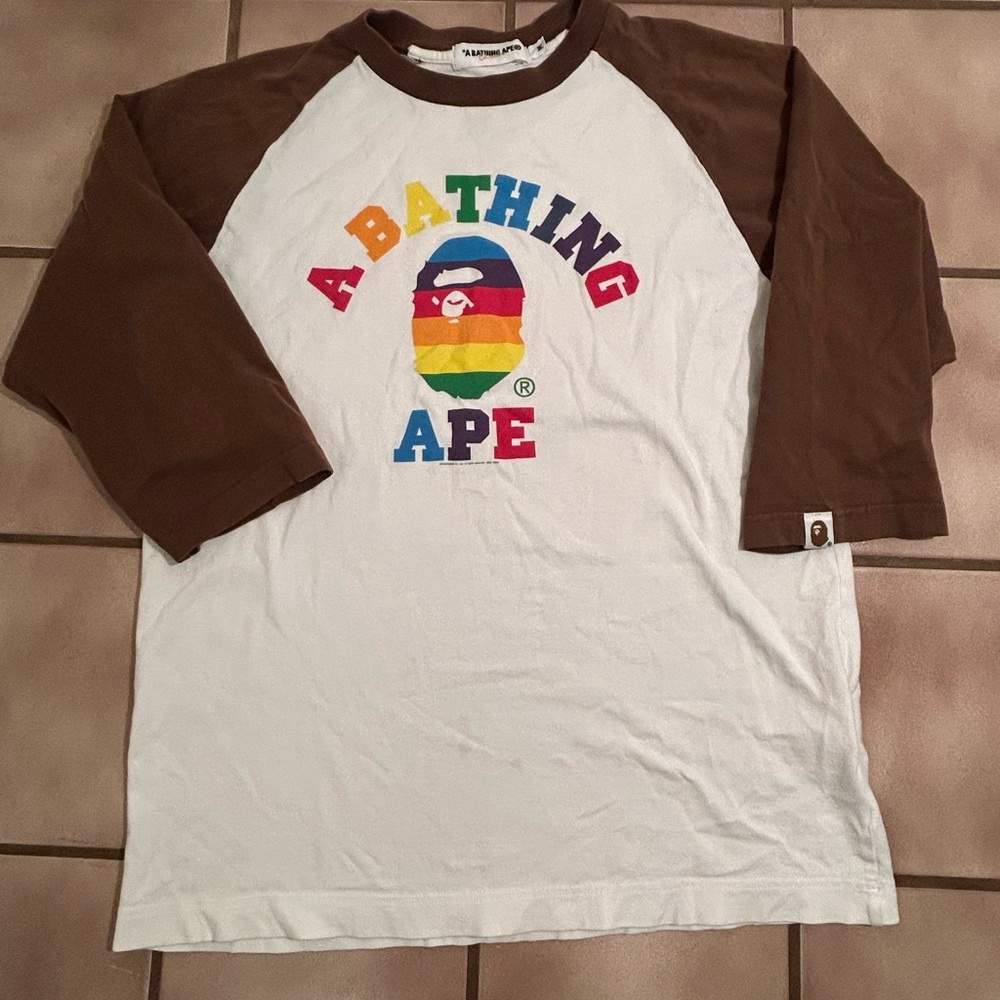 Bape Y2K 08’ Classic Rainbow College Tee